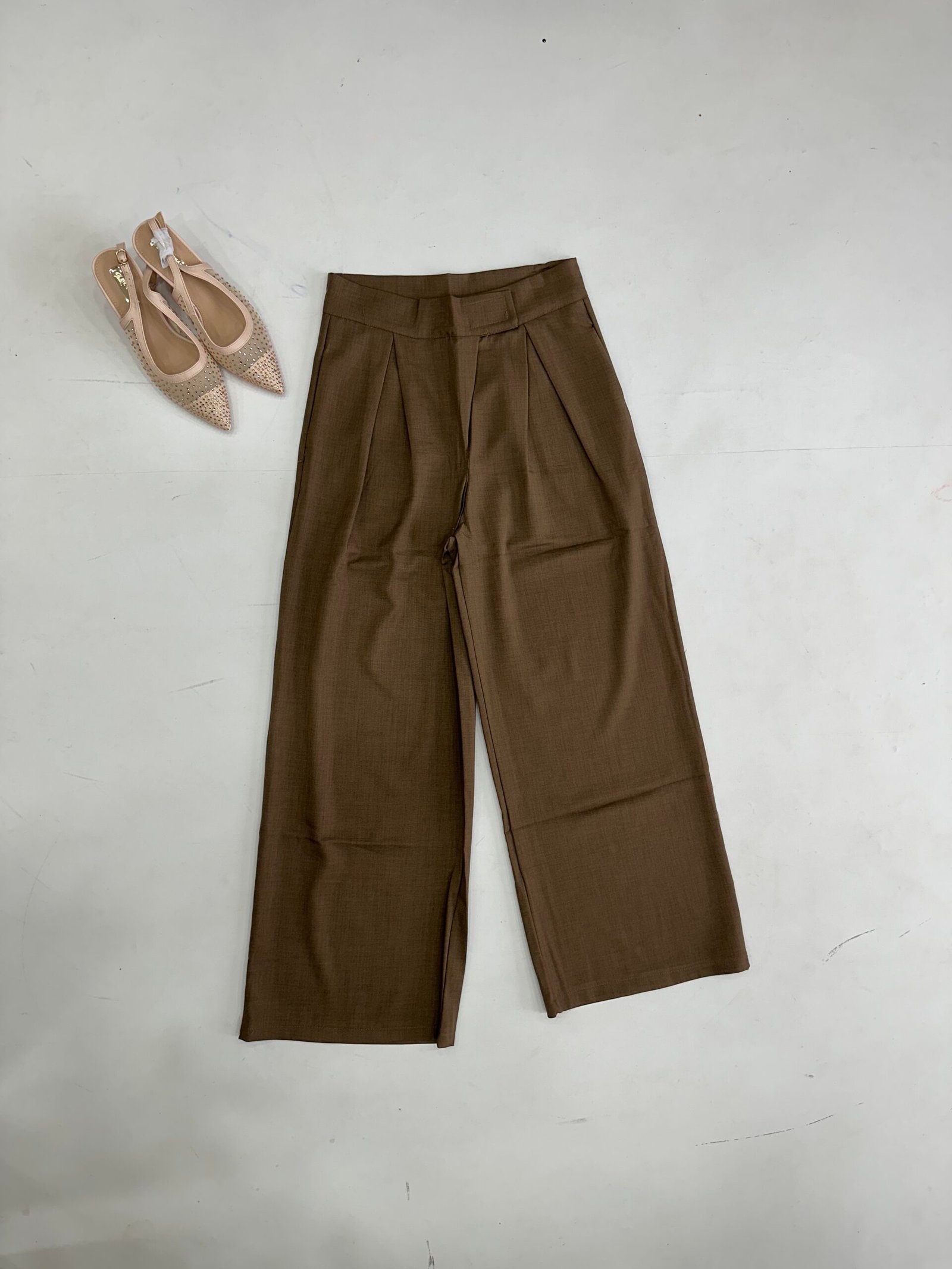 High-Waist Pleated Wide-Leg Trousers - Image 3