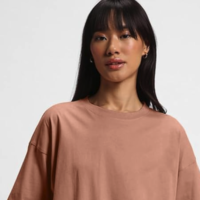 Oversized Casual Cotton T-Shirt for Women – Rosewood Brown