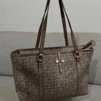 Vintage Monogram Brown Tote Bag