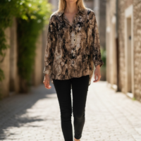 Effortless Elegance Printed Blouse