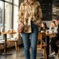 Floral Relaxed-Fit Button-Down Shirt